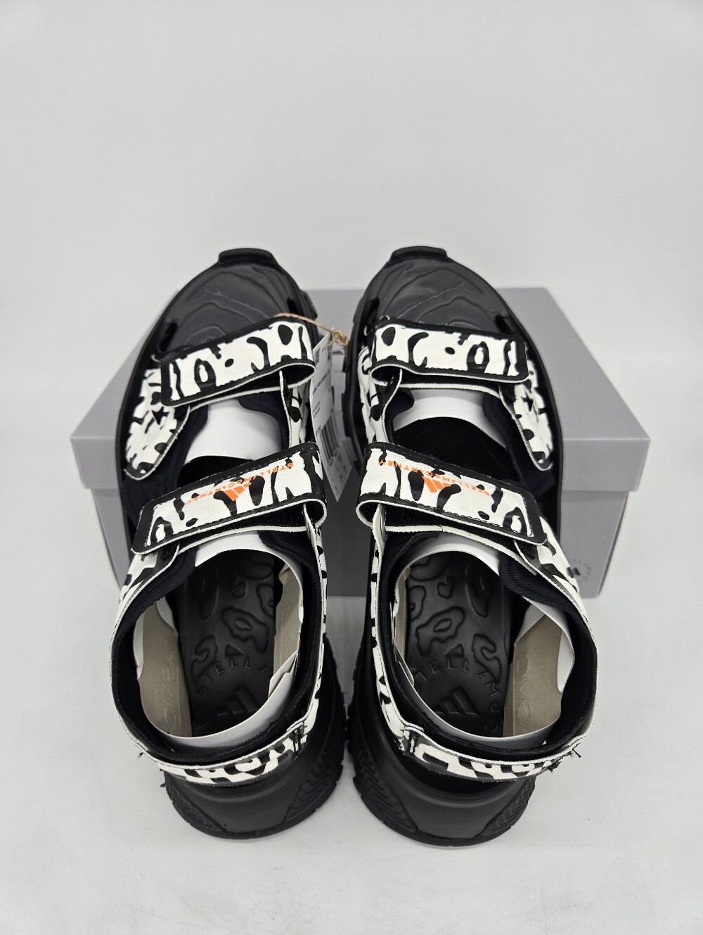 adidas Stella McCartney Women's Hika Outdoor Sandal IF1797 Black White Size 9 - Picture 5 of 8